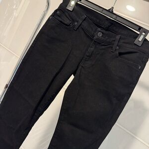 Seven7 for all mankind Straight black slim bootcut jeans size 4